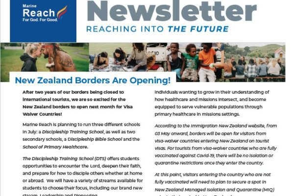 Marine Reach YWAM NZ Newsletter April 2022